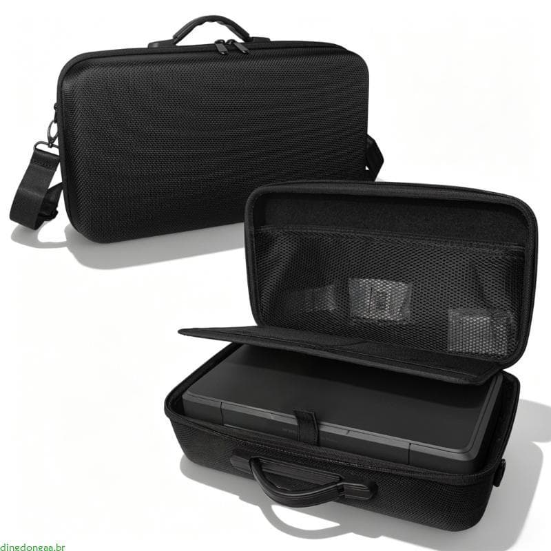 dingdongaa Estojo Rígido Para Impressora Officejet 200 250 Bolsa Compartimentos Armazenamento E Ombro S