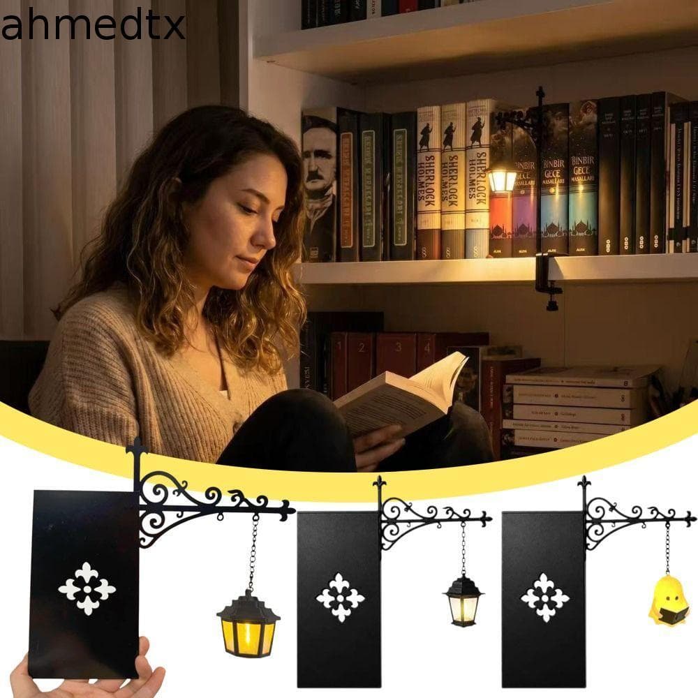 Luz Fantasma De Estante AHMEDTXB , Branca De Lanterna Vintage , Leitura De Lâmpada Quente