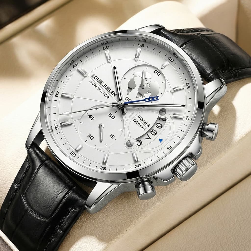 Relógio de quartzo masculino, estilo simples e moderno, pulseira de couro, estilo casal, adequado para estudantes e pess
