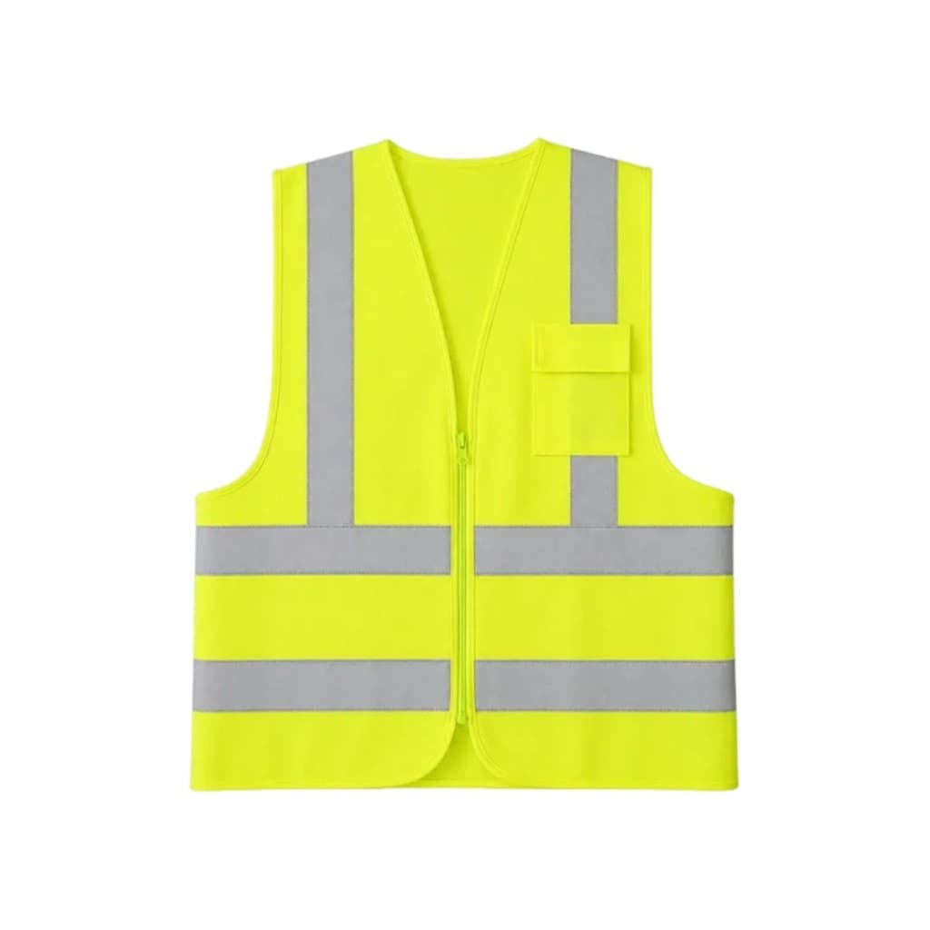 Colete Refletivo de Segurança Sinalização com Bolso Neon EPI