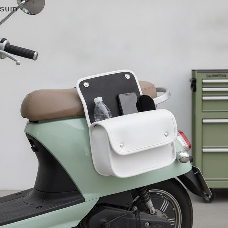 [sum] Bolsa De Suspensão De Bicicleta Elétrica De Couro PU À Prova D'água Leve Universal Para Motocicleta Off-road , Via