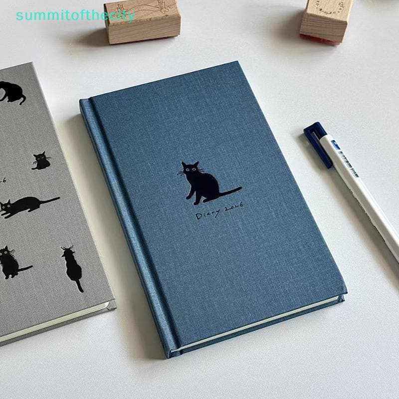 Prosperityussum Ilustração De Gatinho De Desenho Animado B5 Notebook Casca Dura Para Fazer Lista Planejador Diário 2026