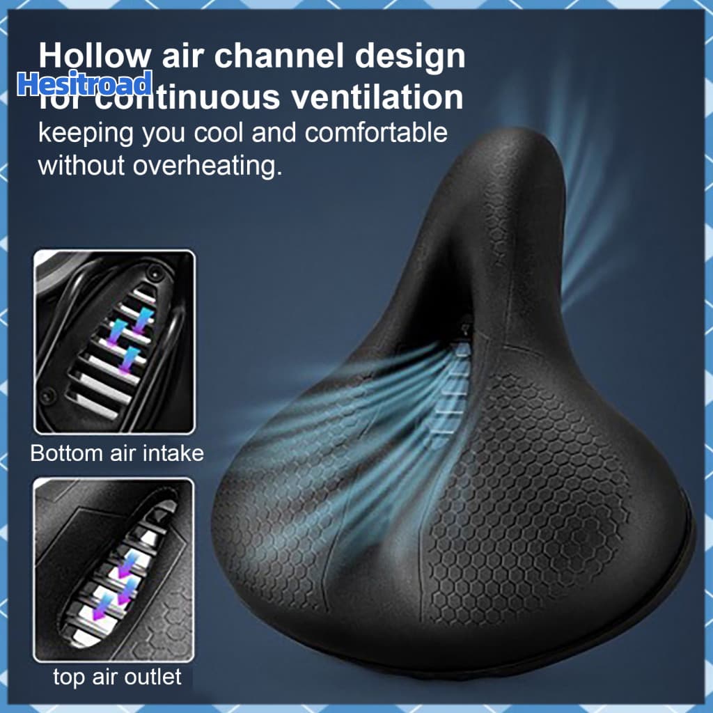 Ergonomic Shock-absorbing Memory Foam Bicycle Seat Cushion – Breathable Padded Mtb Road Bike Saddle for Comfortable Ri