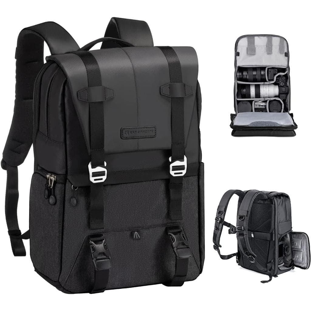 Mochila para Câmera K&F CONCEPT, Bolsas para Câmeras para Fotógrafos, Compatível com Câmeras DSLR Canon, Nikon, Sony, DJ