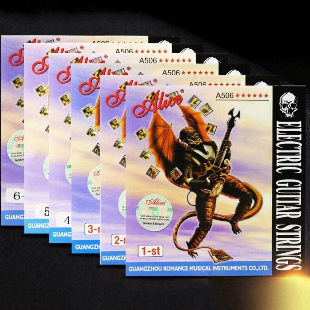 Cordas De Guitarra Elétrica QENVXDAN A506 , De Liga De Níquel A506SL , Super Leves