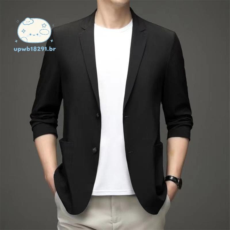 upwb Blazer Casual Masculino Leve Terno De Negócios Jaet Bla Luto Top BR