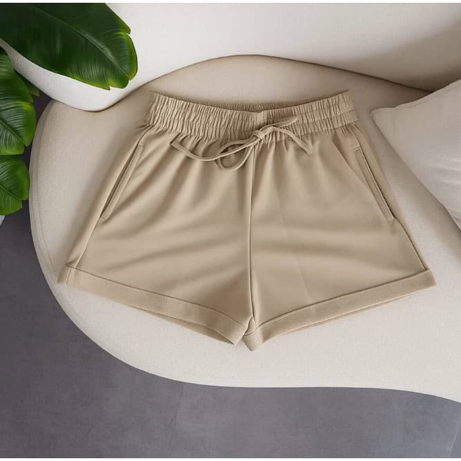 Short Moletom Feminino Com Bolso Shorts Feminino Básico Confortável Para o Dia a Dia Roupa Feminina