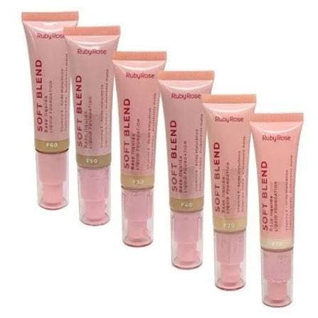 Base Líquida Soft Blend Ruby Rose - Acabamento Natural e Uniforme
