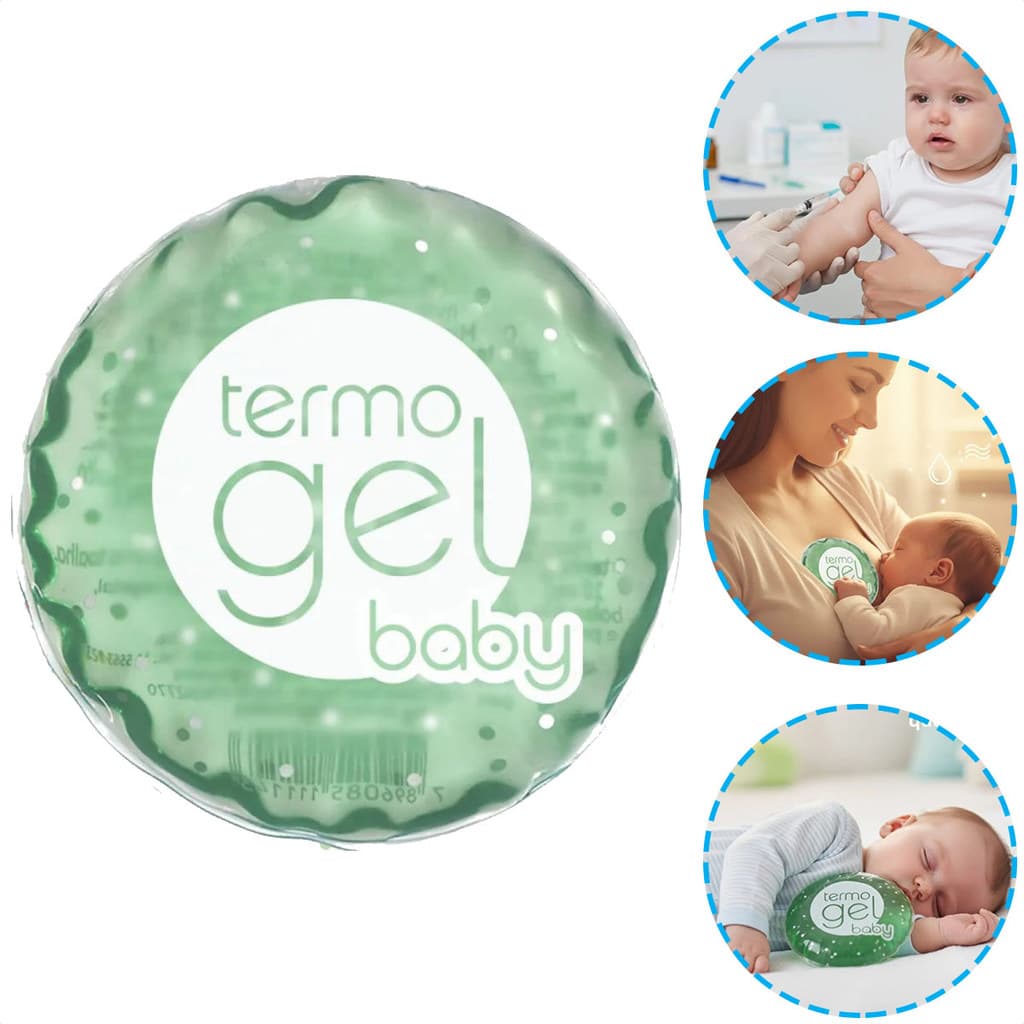 Bolsa Térmica TermoGel Baby 10x10cm Compressa Quente Fria Alivio Dor Cólica Bebês Recém Nascidos