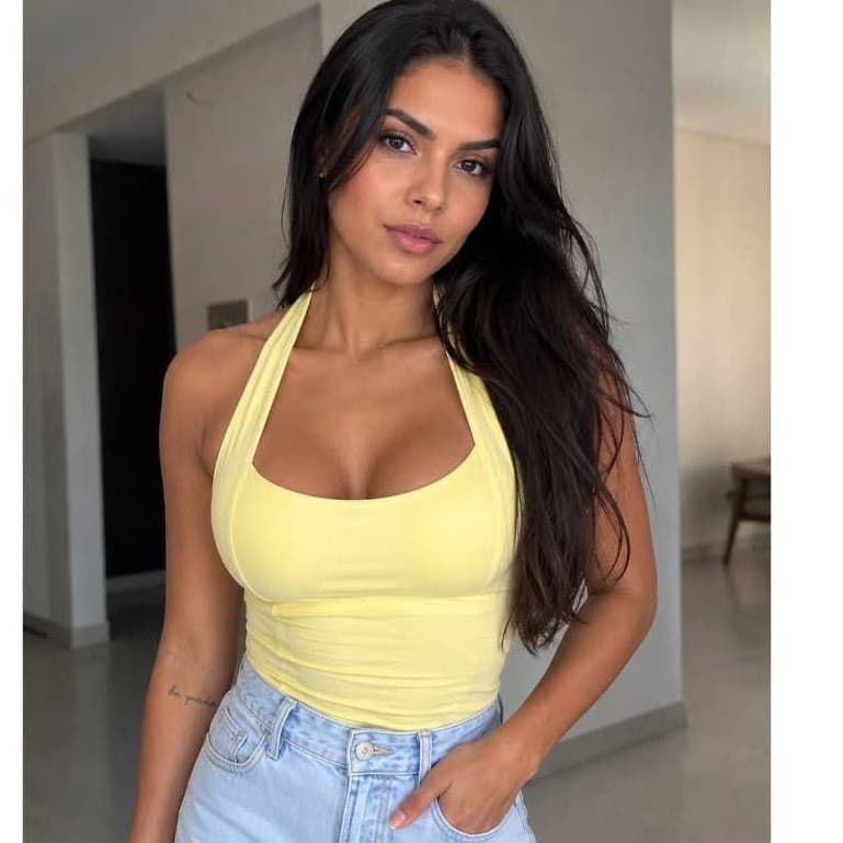 Blusa Regata Feminina Halter Efeito Silicone Modeladora Frente Unica Casual Verão Tendencia