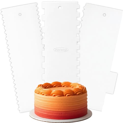 Espátula Régua Decorativa Confeiteiro Raspador Bolo