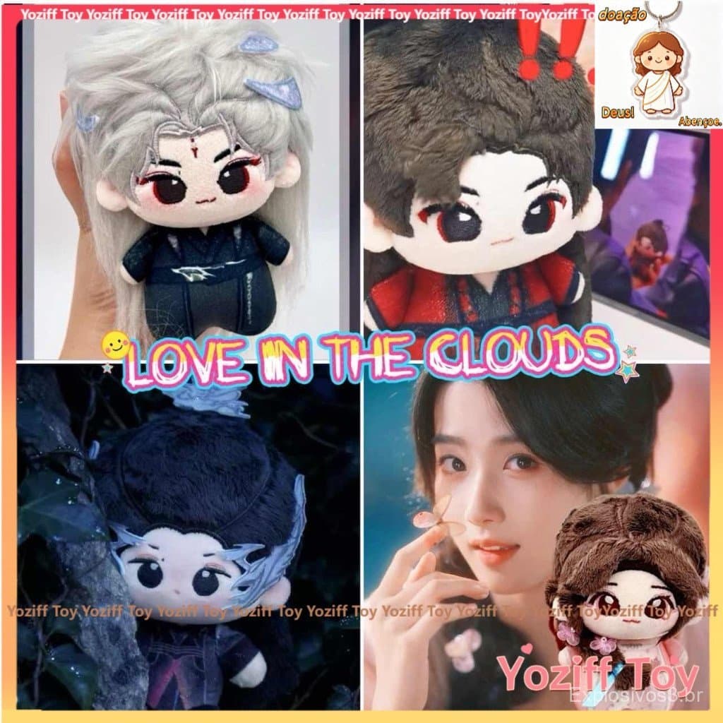 10cm Série De TV LOVE IN THE CLOUDS Ji Bozai Hou Minghao (Neo) Pelúcia Boneca Roupas Chaveiro Saco Pingente Brinquedo