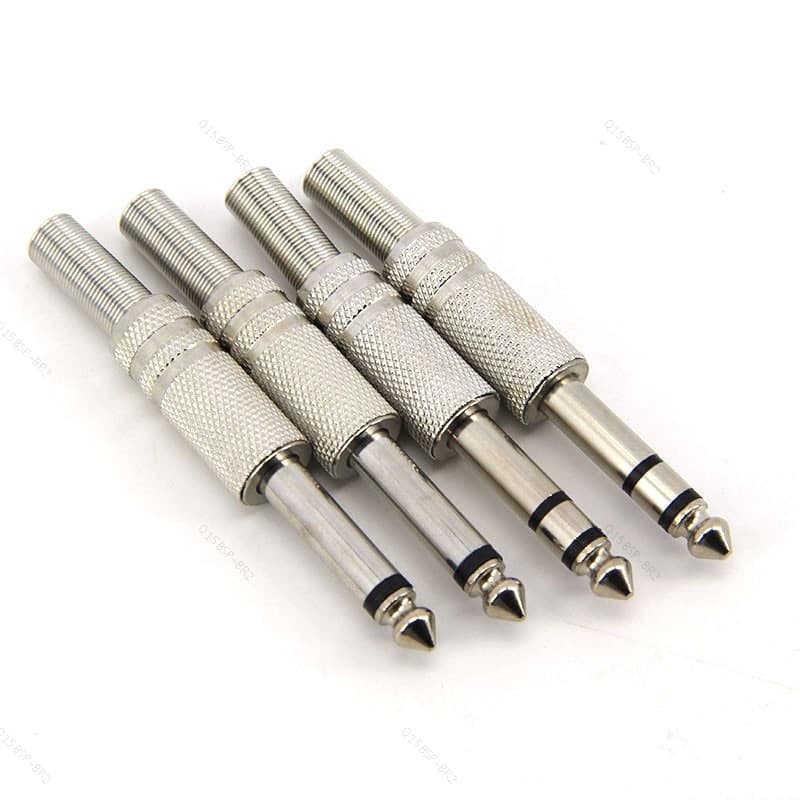 6.35mm Macho Mono Estéreo Áudio jack Conector Solda Para HeadPhone 1/4 " 6.35mm 2 Pólos 3 BR15B2