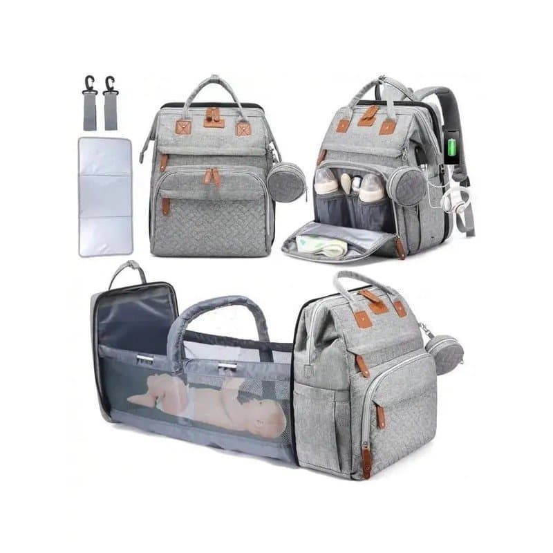 KabaqooCultifunctionalDiaperBagBackwithChangingStation,LargeCapacity,LightweightFoldable,PortableforNewbornTravel&Everyd