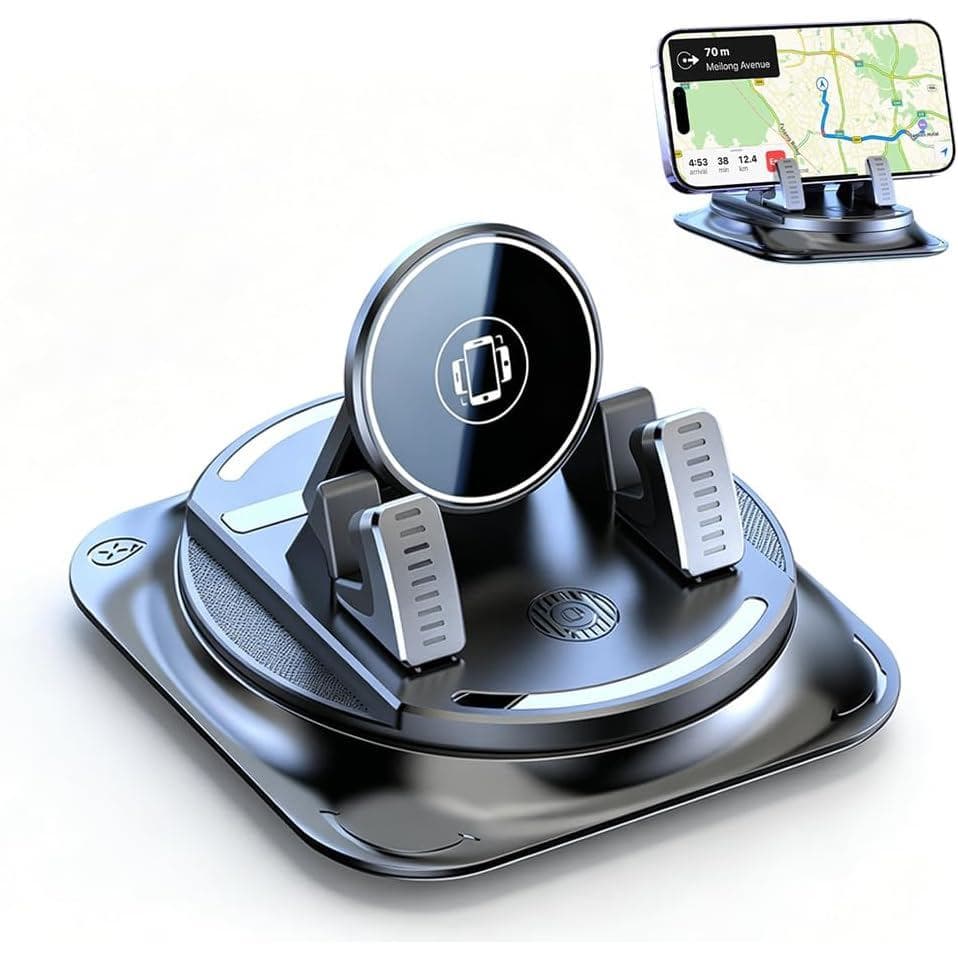 Suporte de celular giratório 360 graus, suporte de celular para painel modelo 2026, suporte de navegação universal ajust
