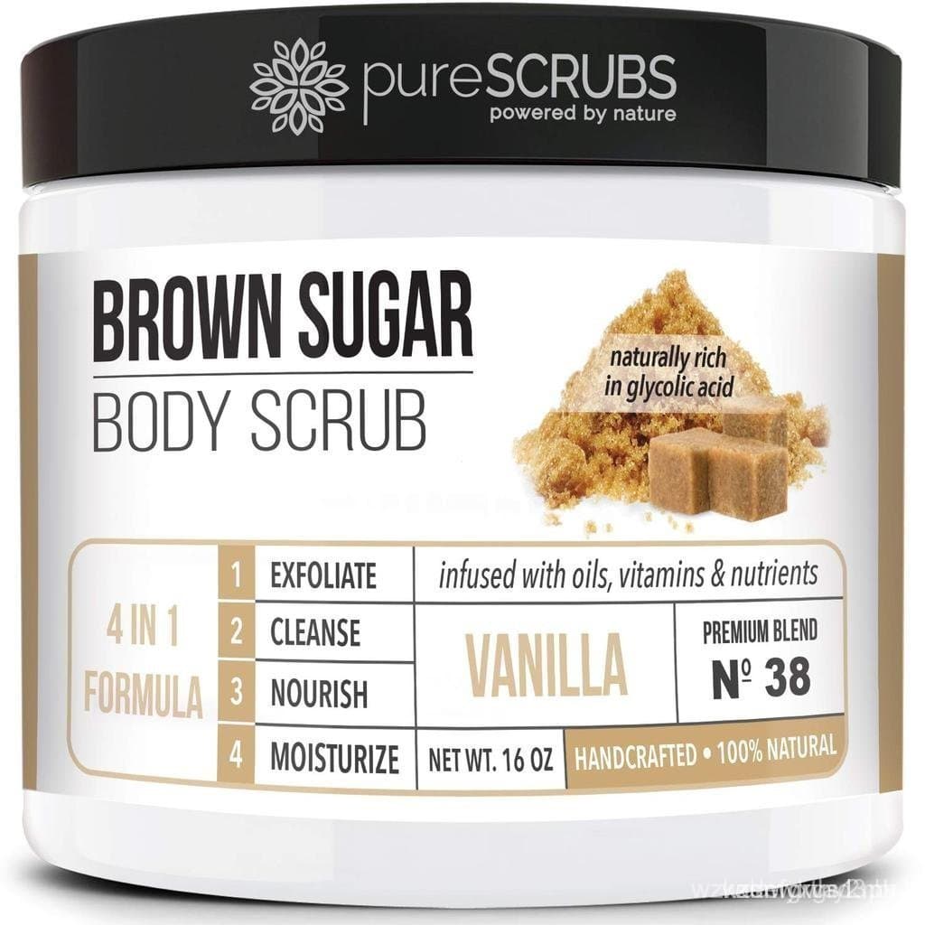 PureSCRUBS Esfoliante Premium de Açúcar Mascavo com Baunilha |     Esfoliante Facial, para os Pés e Corpo Inteiro |
