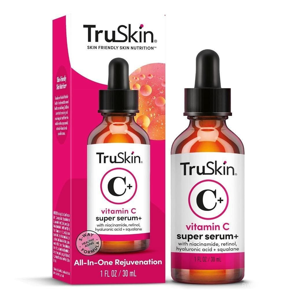 TruSkin Vitamin C Super Essence - Nicotinamida, Retinol, Ácido Hialurônico e Esqualano - Sérum anti-envelhecimento tudo-