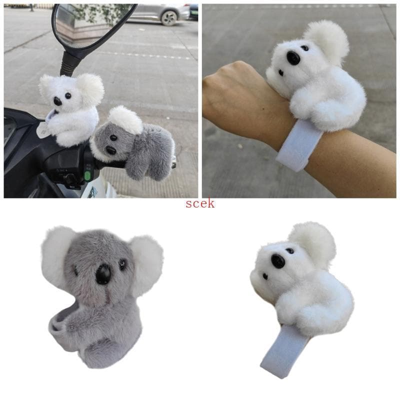 scek Koala Forma Pelúcia Pulseira Elegante Acessório Tema Dos Desenhos Animados Para E