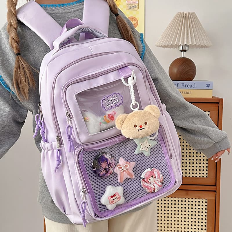 Mochila escolar estudante mochila de grande capacidade bolsa transparente para bebê