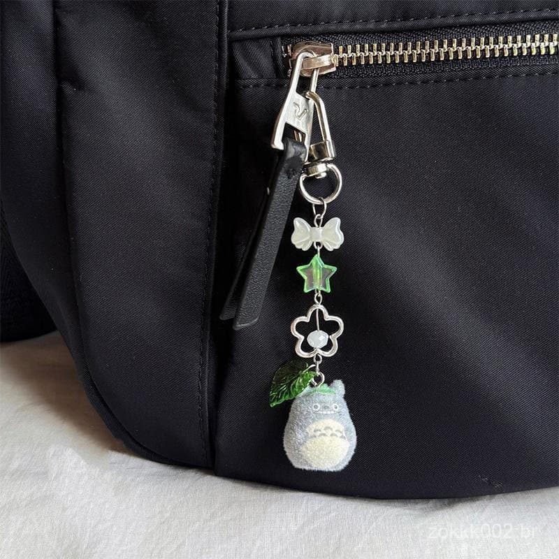 Decorador Kawaii Totoro Telefone Cordão Chaveiro Y2K Dos Desenhos Animados Frisado Bonito Reunindo Anime Boneca Corrente