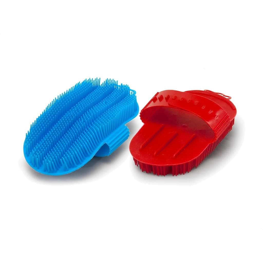 Escova Plastica C/alça Cavalo Cães Gatos Christino