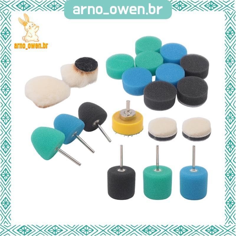 [arno_owen.br] Almofada De Polidor De Detalhes , Kit De Polimento Para Mini , Ferramenta Rotativa De Furadeira Elétrica