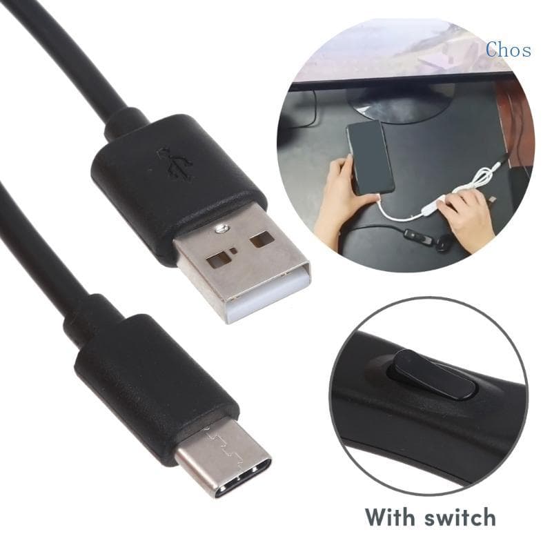 Chos Alimentação UsbC Interruptor USB Tipo C Para Carregador Discos Rígidos 4B 4B Hubs Smartphones Linha