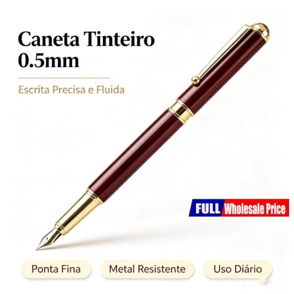 Caneta-tinteiro de alto valor 0.5mm saco de tinta intercambiável prática caligrafia estudante caneta-tinteiro
