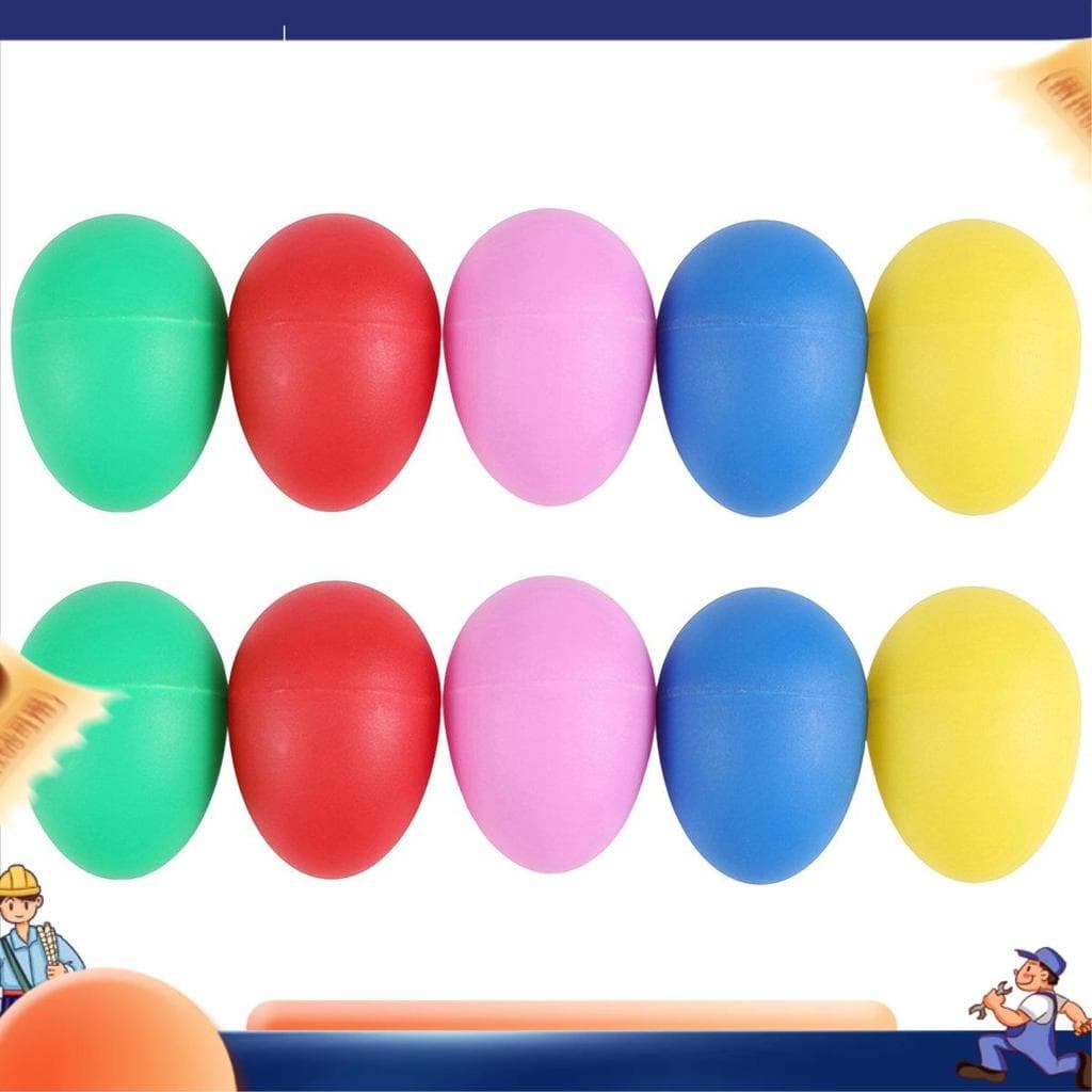 Victoria8d10 Pacote De Instrumento Musical De Percussão De Plástico Brinquedos Ovo Maracas Shakers