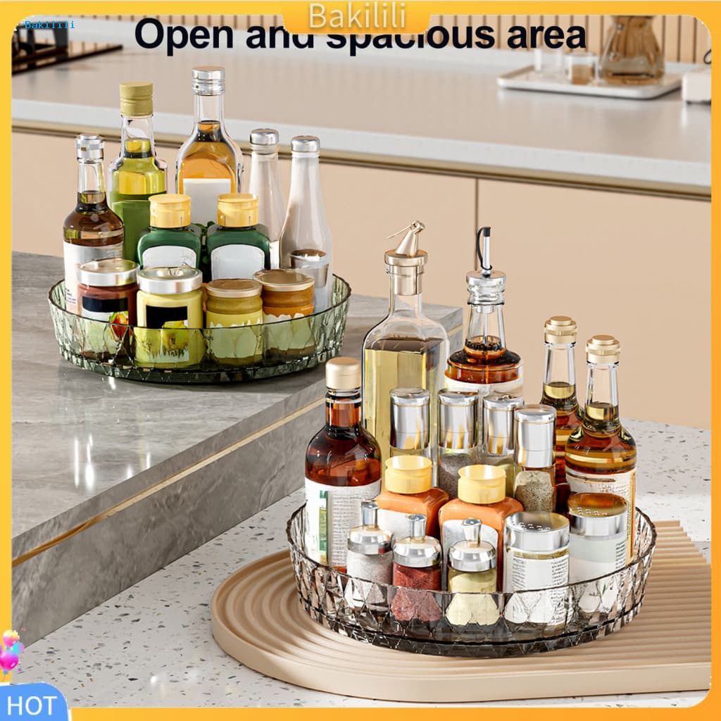 { Bakili } Organizador Giratório De Temperos Que Economiza Espaço Rack 360 Lazy Susan Mesa Giratória Para Armário De Coz