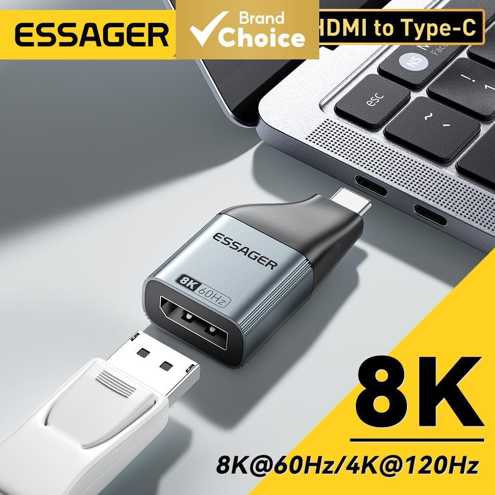 Adaptador Essager USB C para HDMI 4K 60Hz para Huawei P40 Mate 30 Pro MacBook e TV