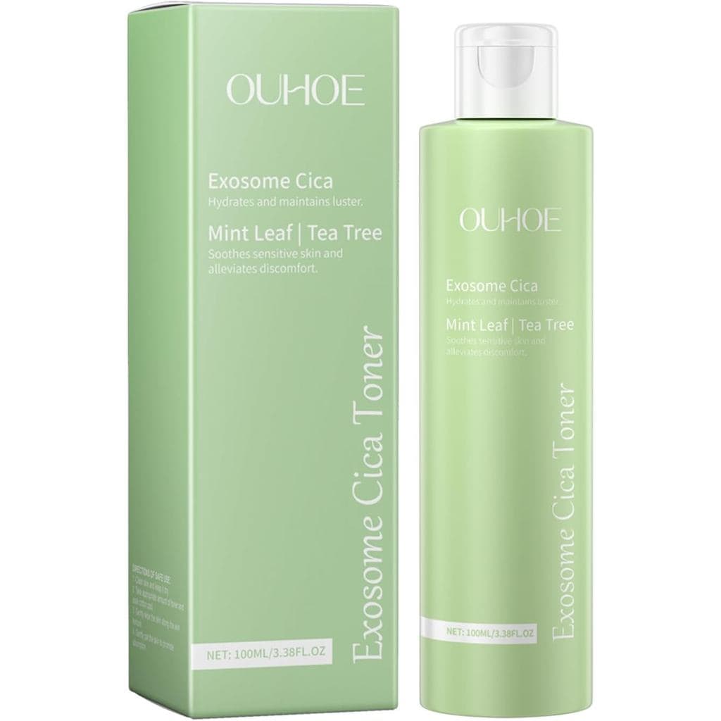 Tônico Calmante Exossoma CICA com Folha de Menta e Óleo de Tea Tree, Tônico Facial Hidratante com Extrato de Centella As
