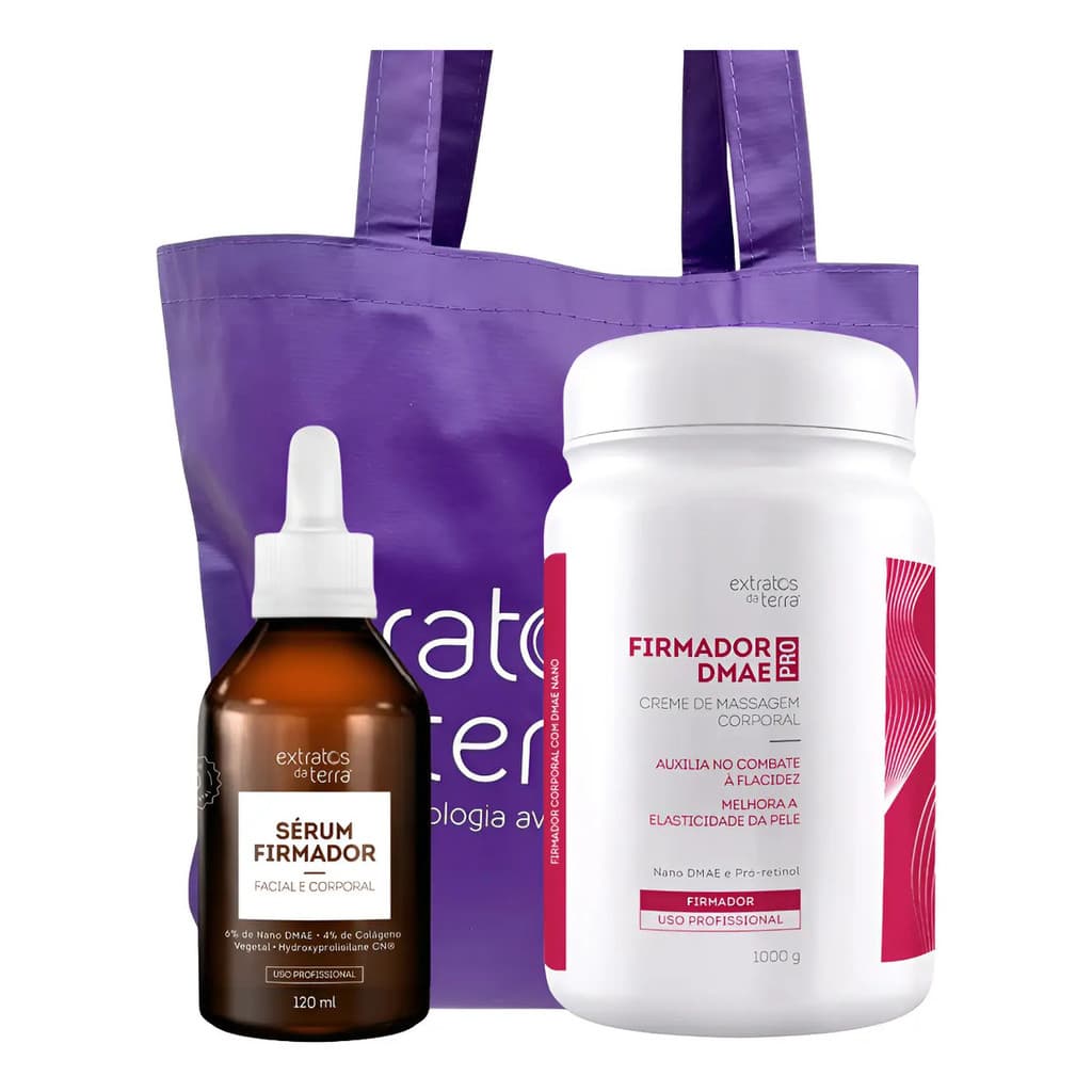 Kit Creme E Sérum Firmador Corporal Profissional Dmae