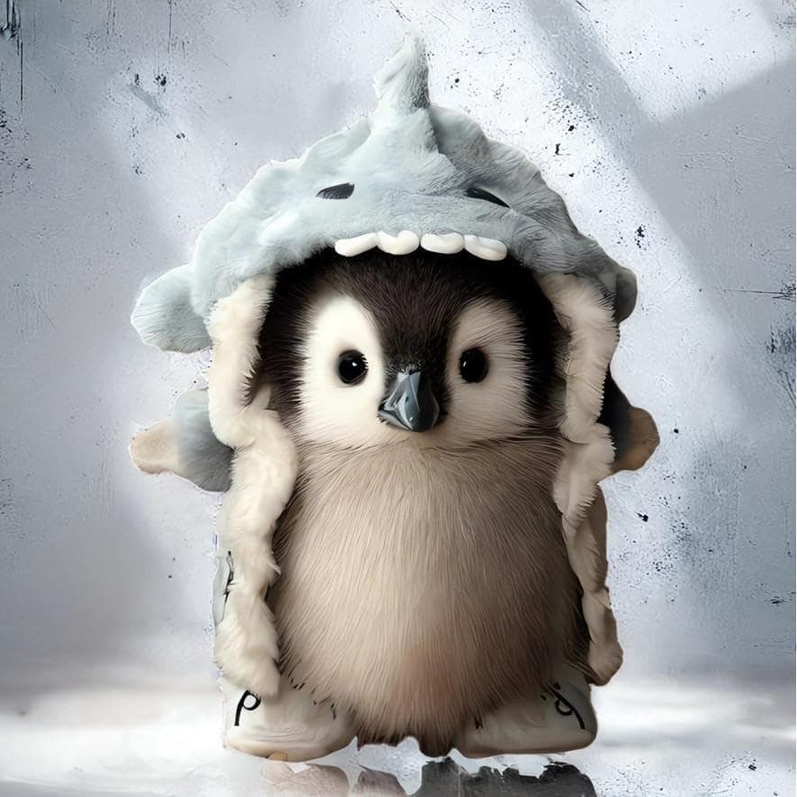 Decoração de Pinguim de Pelúcia Super Realista, Novo Pinguim de Pelúcia Realista 2025, Presentes Interativos, Estatuetas