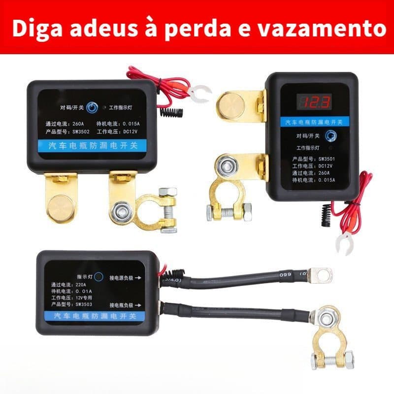 Interruptor de 12V, dispositivo inteligente de desligamento, disjuntor, relé principal, bateria de carro, cobre puro, co