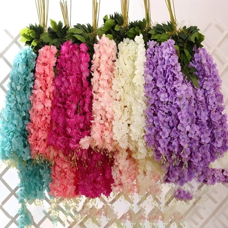 24 Pcs Ramos De Flores De cerejeiras Artificiais Permanente Grande Pendentes Para Decoração