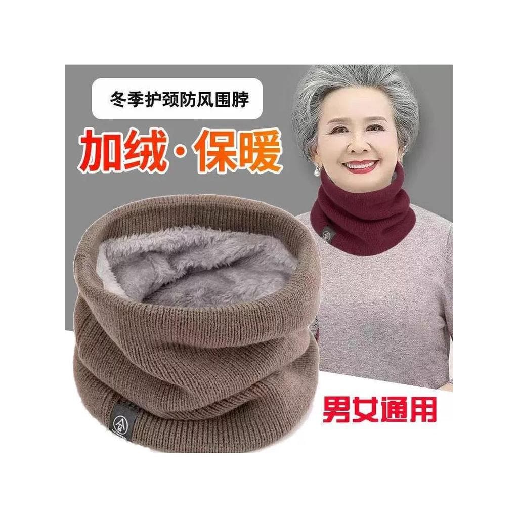 Babador alemão para idosos, babador de lã de inverno quente para pescoço, gola à prova de frio, cachecol espesso à prova