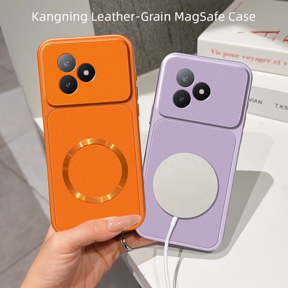 Aplicável À Capa De Couro Xiaomi Redmi K80 Ultra Matte Com Anel Magnético De Carregamento , Telefone