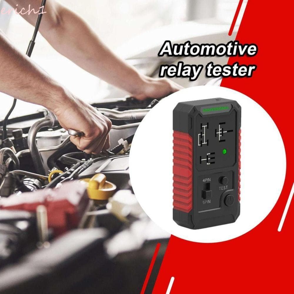 Detector De Tensão De Bateria De Carro ERICH1 , Testador De Relé Automotivo De Teste Rápido De 12-24V