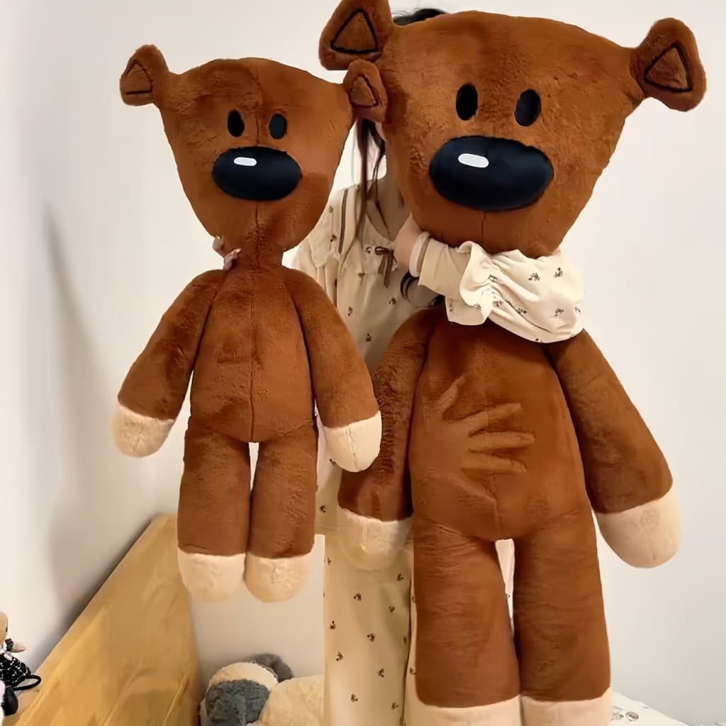 adorável Sr . Feijão Urso Plushie Macio Fofo Marrom Boneca De Pelúcia Brinquedo Presente De Aniversário Crianças