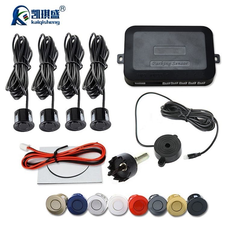 Radar de ré para carro com 4 sondas, Universal, 12V, sensor de alarme, estacionamento, assistência
