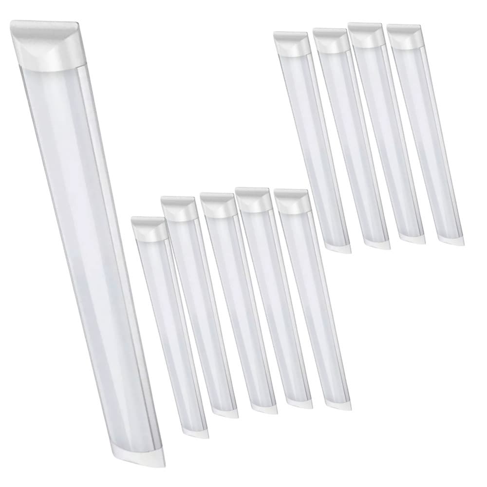 Kit 10 Luminária Led Linear Tubular Slim 40w Sobrepor 120cm Branco Frio 6500k Bivolt 85v-220v