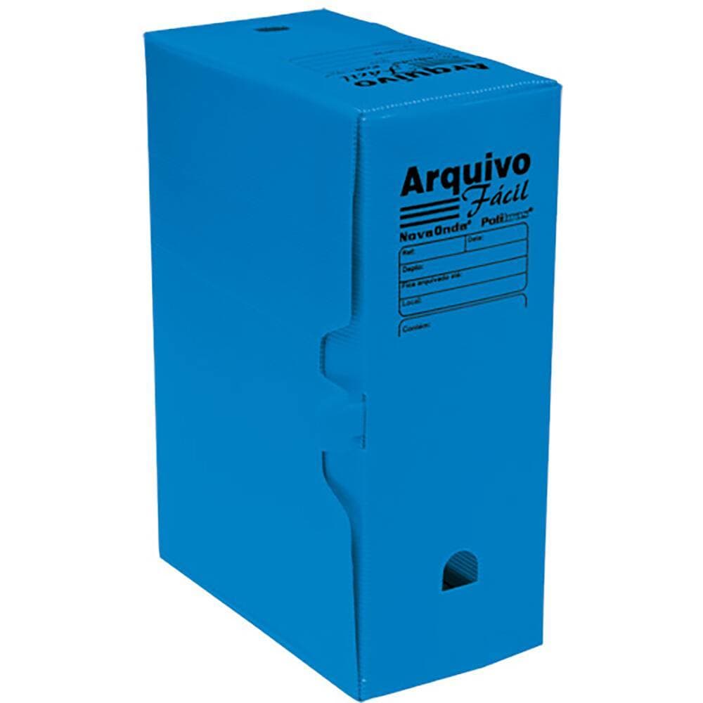 Arquivo morto novaonda 250mmx130mmx350mm Azul Polibrás 5 UN