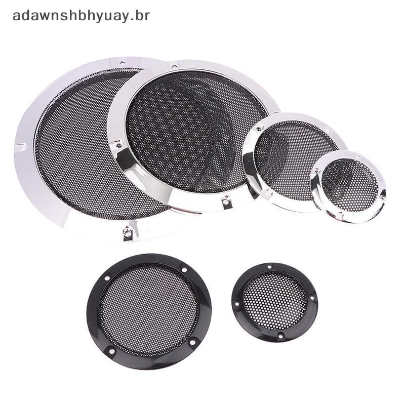 Adawnshubiuay 2/3/4/5/6.5/8 Polegada Alto-Falante Net Capa Carro Casa Malha Gabinete Falantes Quadro Plástico Metal Ferr