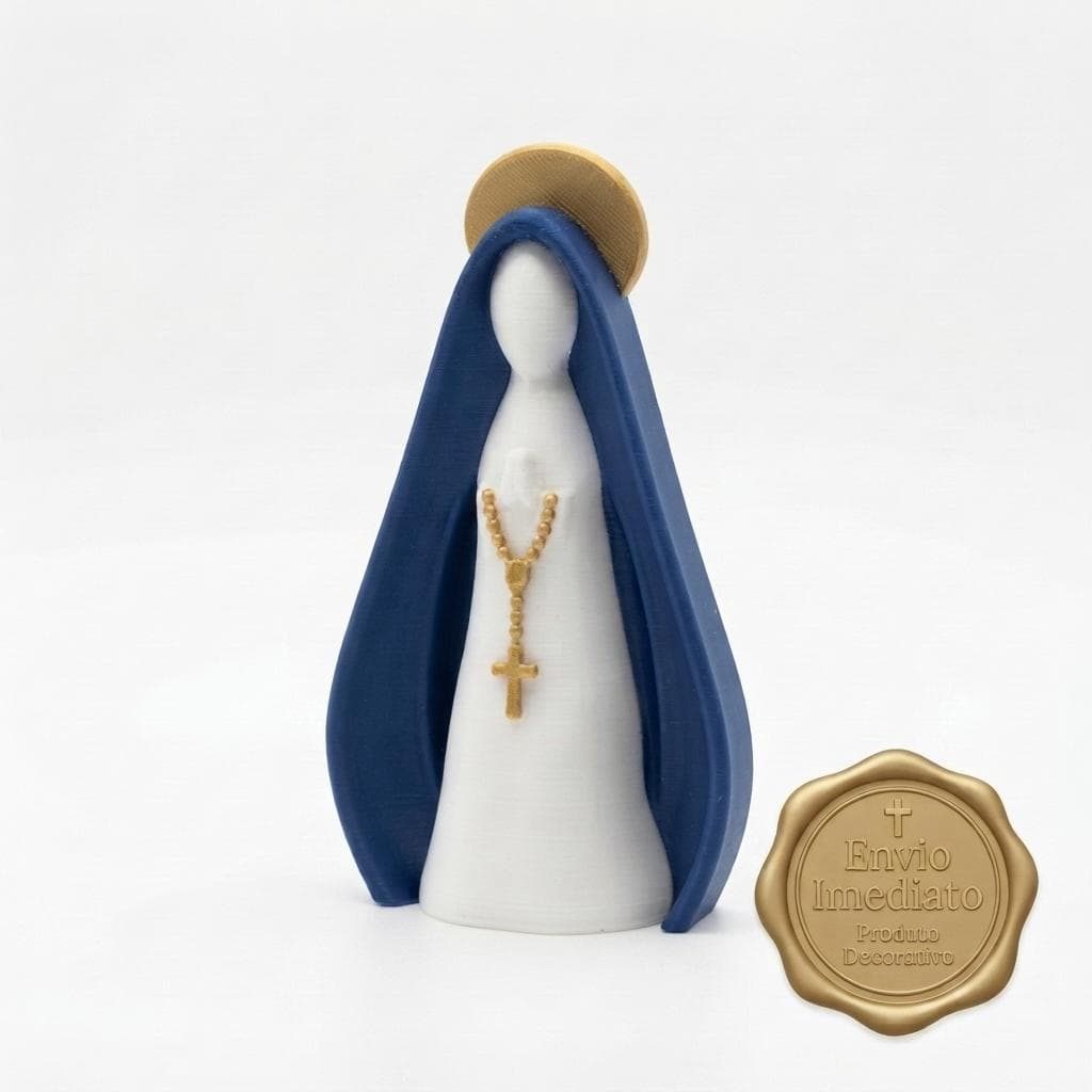 Imagem Decorativa Nossa Senhora 12 cm Escultura Religiosa em PLA