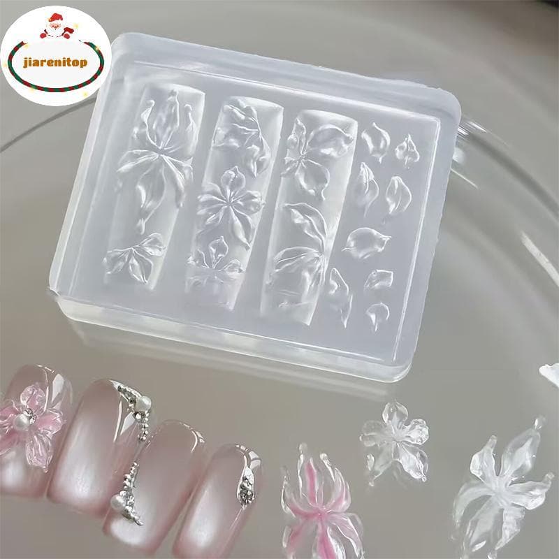 jiarenitop 1 Peça 3D Flor De Cristal De Gelo Criativo Silicone Acrílico Molde De Unha DIY Manicure Decorações De Arte br