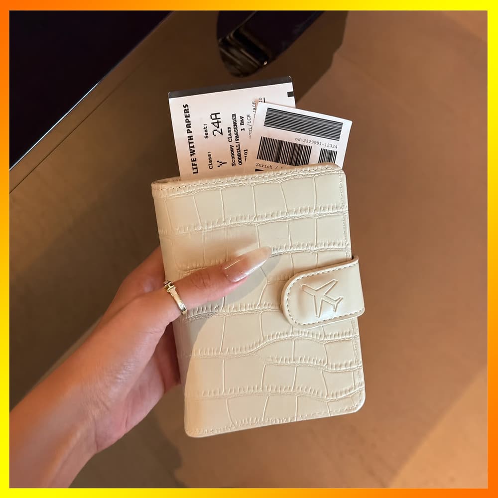 Porta-Cartões De Bloqueio Rfid Passaporte De Couro Compacto Multifuncional Pu Caso Para Documentos De Viagem Viagens De