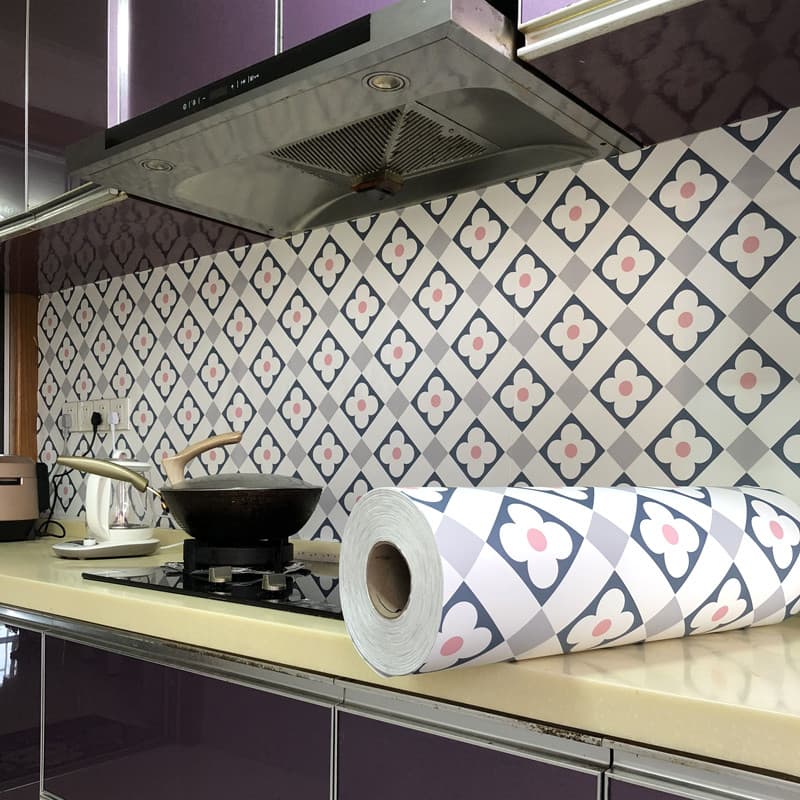 Adesivo à prova de óleo de cozinha, à prova d'água, à prova de umidade, papel de parede autoadesivo, fogão, bancada, gab