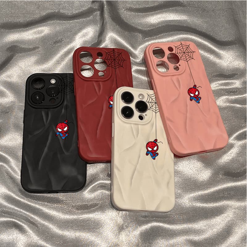 Capa de celular do Homem-Aranha em versão Q, acessório de proteção para celular divertido e fofo.