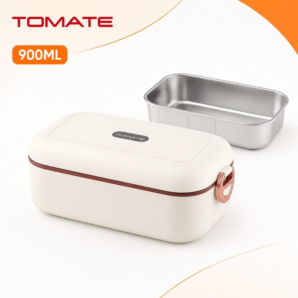 Marmita Elétrica 900ml Inox Bivolt 110V/220V e Veicular 12V/24V para Casa Carro e Caminhão